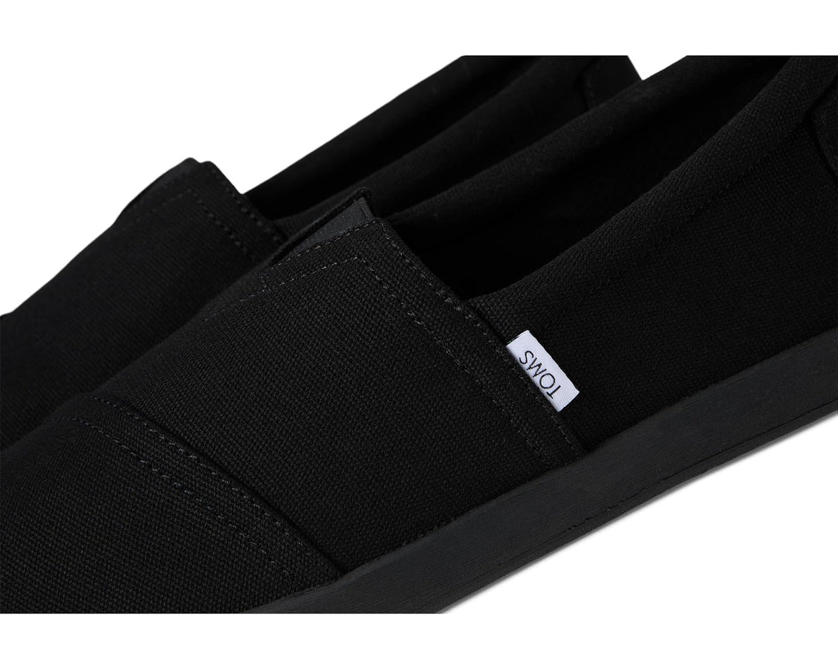 Men's TOMS Alpargata Forward Espadrille Black/Black Recycled Cotton Canvas