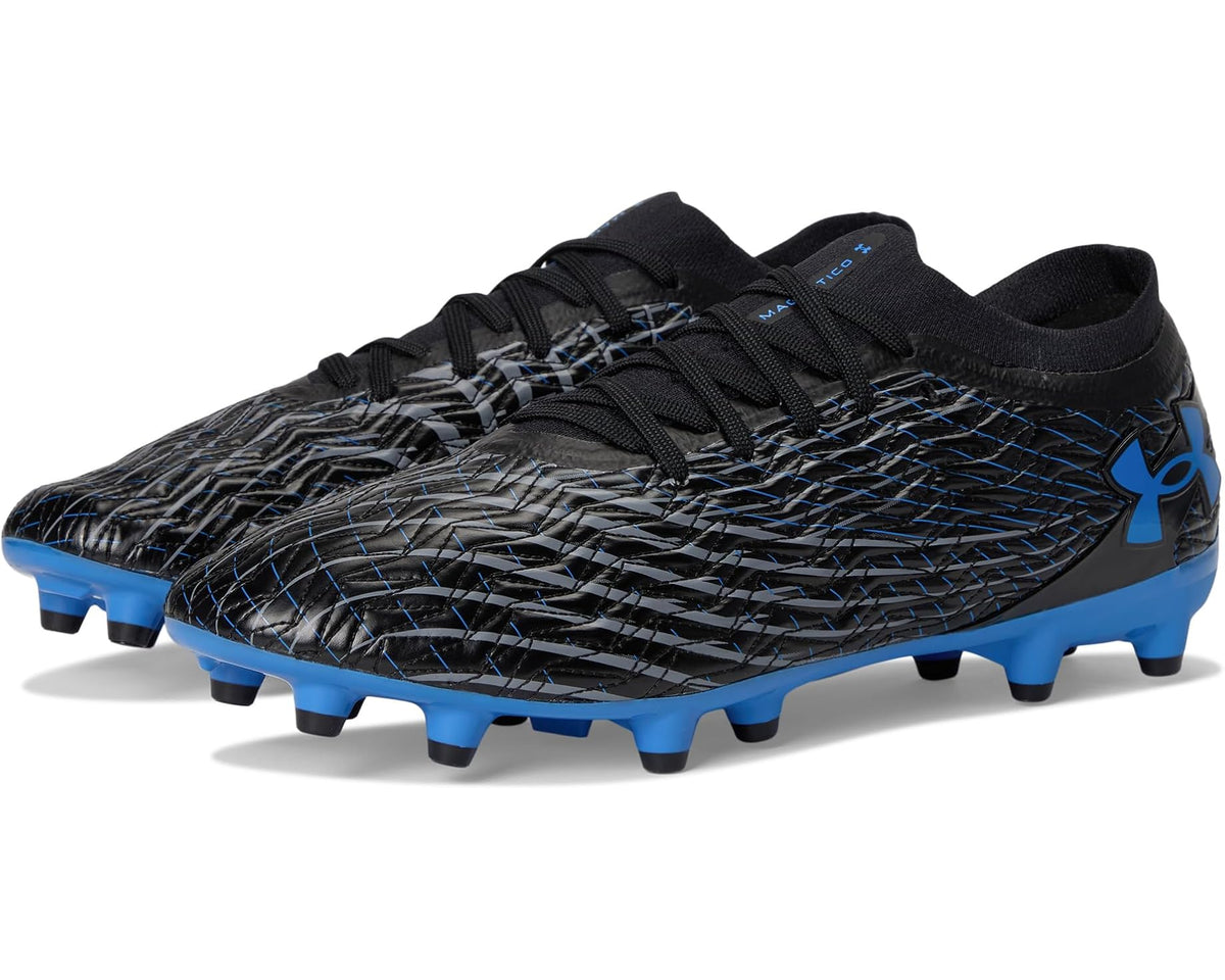 Unisex Under Armour Magnetico Pro 5 Soccer Cleats Black/Titan Gray/Blue Atlantis