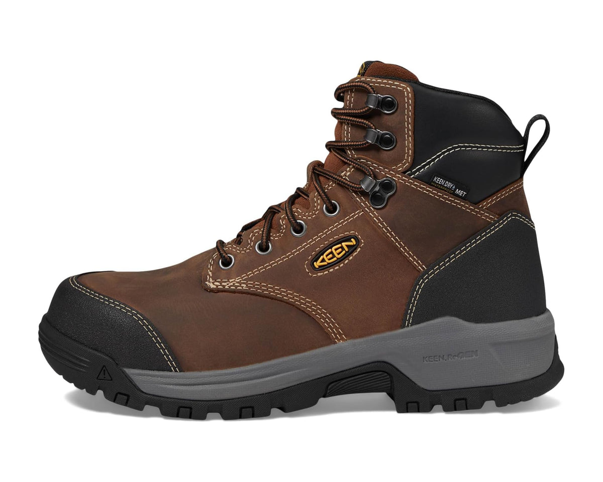 Men's KEEN Utility Evanston 6·Composite Toe Waterproof Internal Met Guard Bison/Black