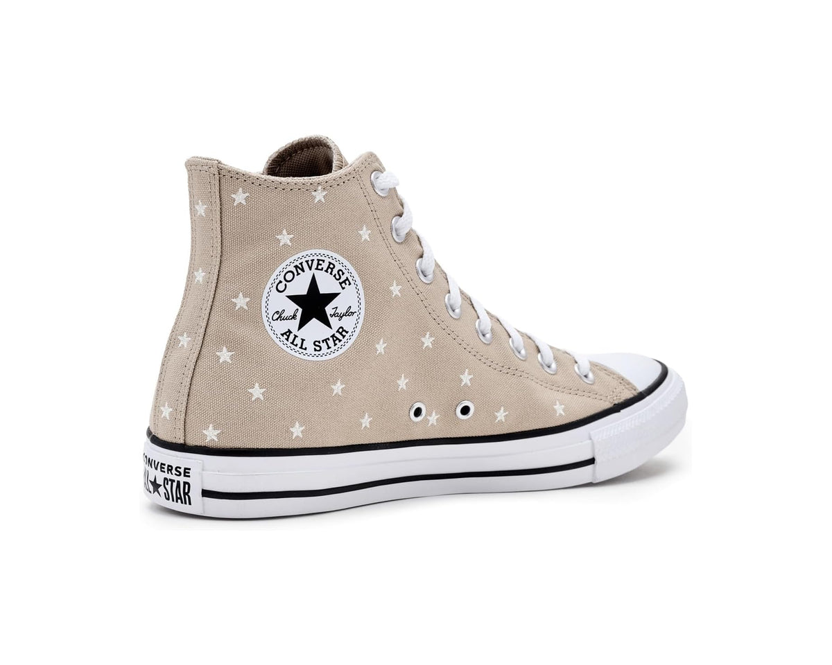 Unisex Converse Chuck Taylor All Star Embroidered Stars High-Top Papyrus/Egret/Black