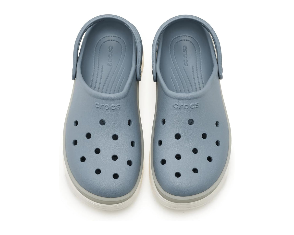 Unisex Crocs Classic Stacked Clogs, Platform Sneakers Frosted Concrete