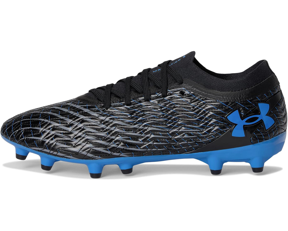 Unisex Under Armour Magnetico Pro 5 Soccer Cleats Black/Titan Gray/Blue Atlantis