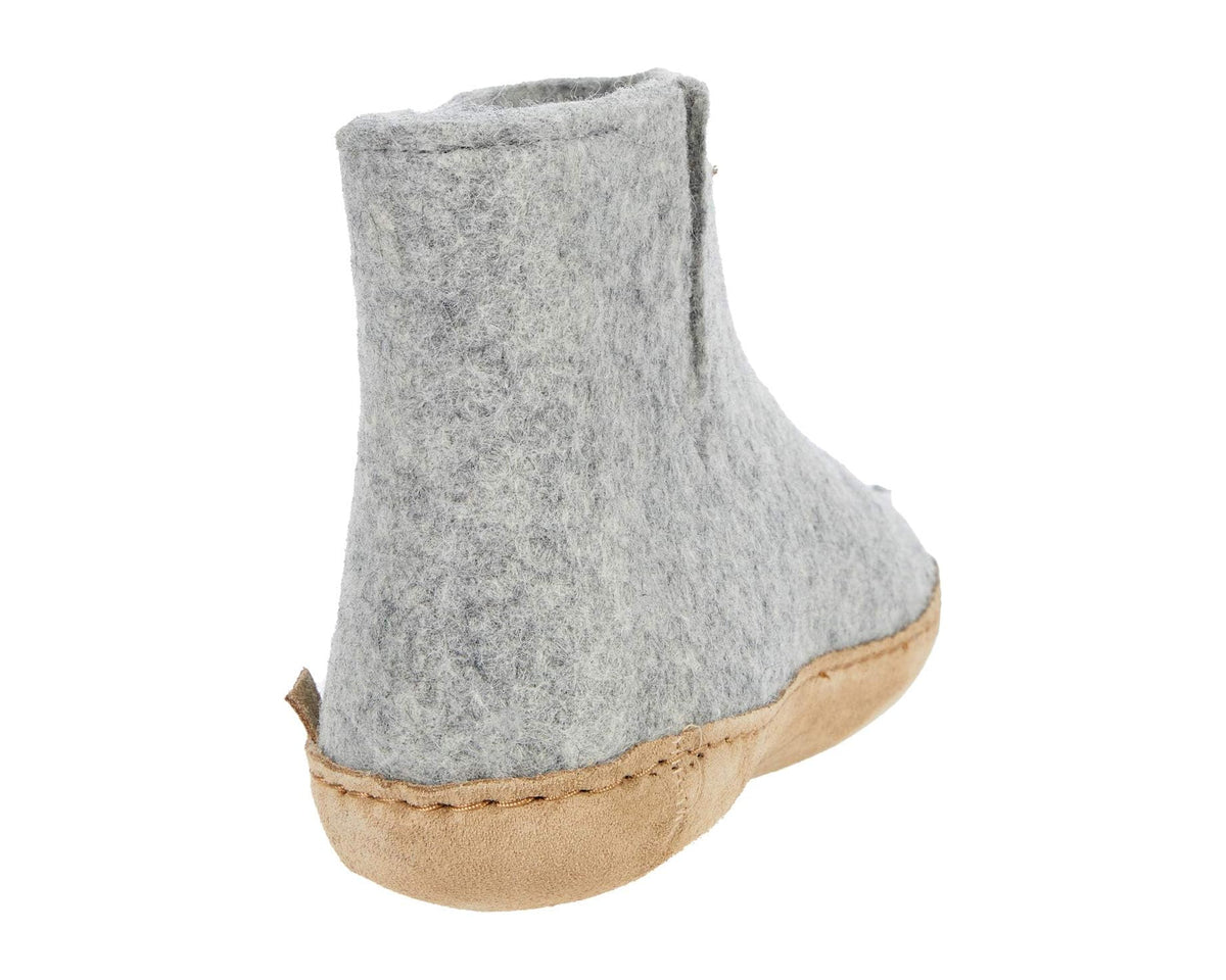 Unisex Glerups Wool Boot Leather Outsole Grey