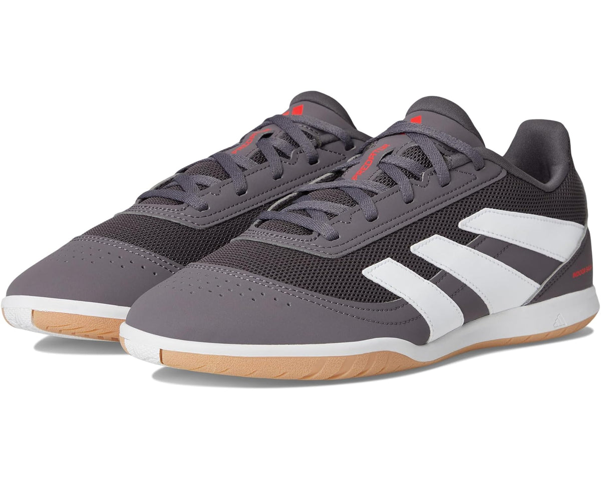 Unisex adidas Predator Club Indoor Sala Soccer Cleats Grey Strata/White/Lucid Red