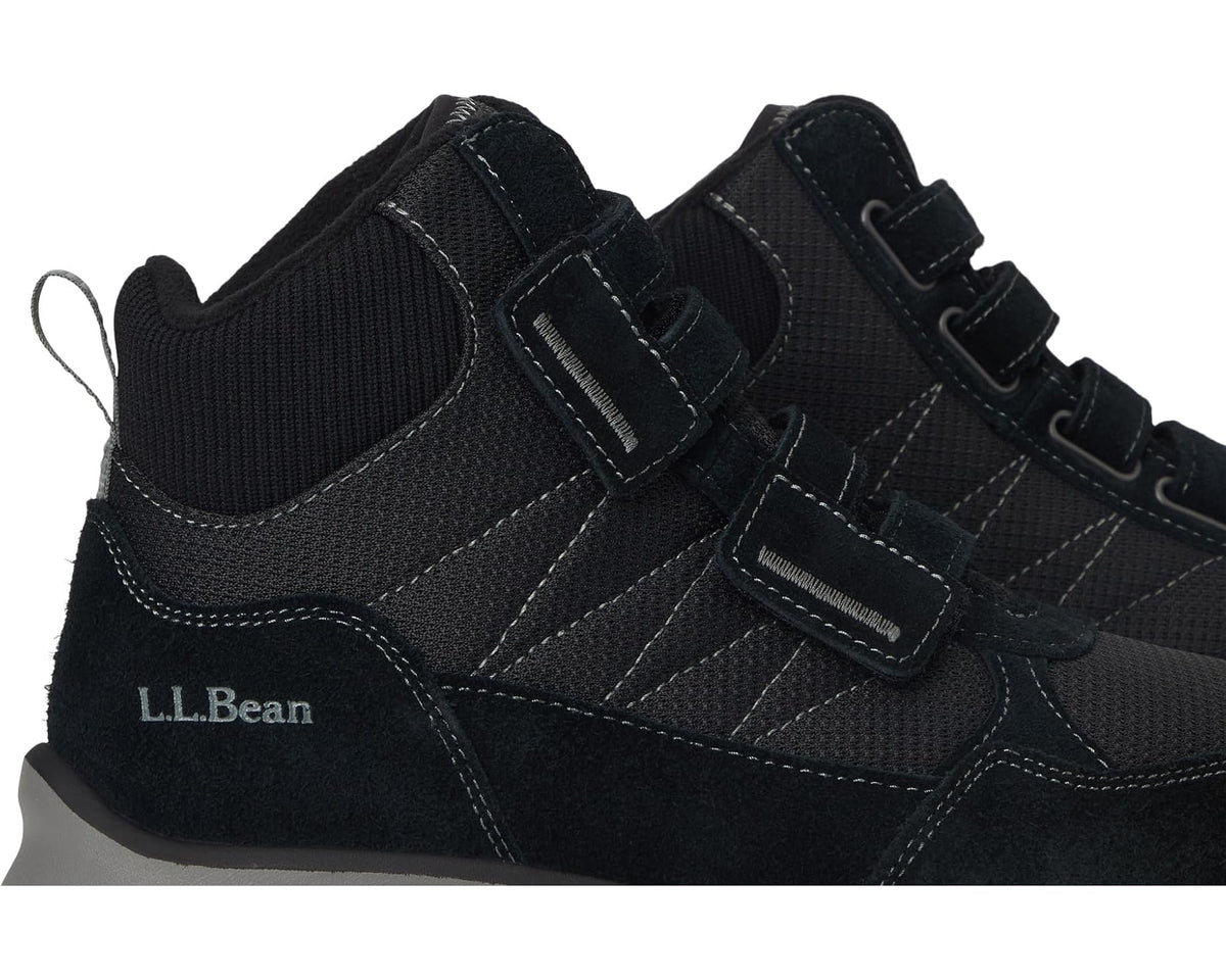 Men's L.L.Bean Snow Sneaker 5 Boot Mid Water Resistant Insulated Hook-and-Loop Black/Black