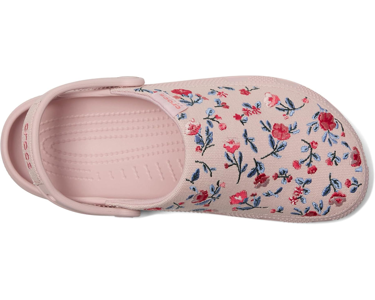 Unisex Crocs Classic Crafted Canvas Clogs Floral Cotton Candy