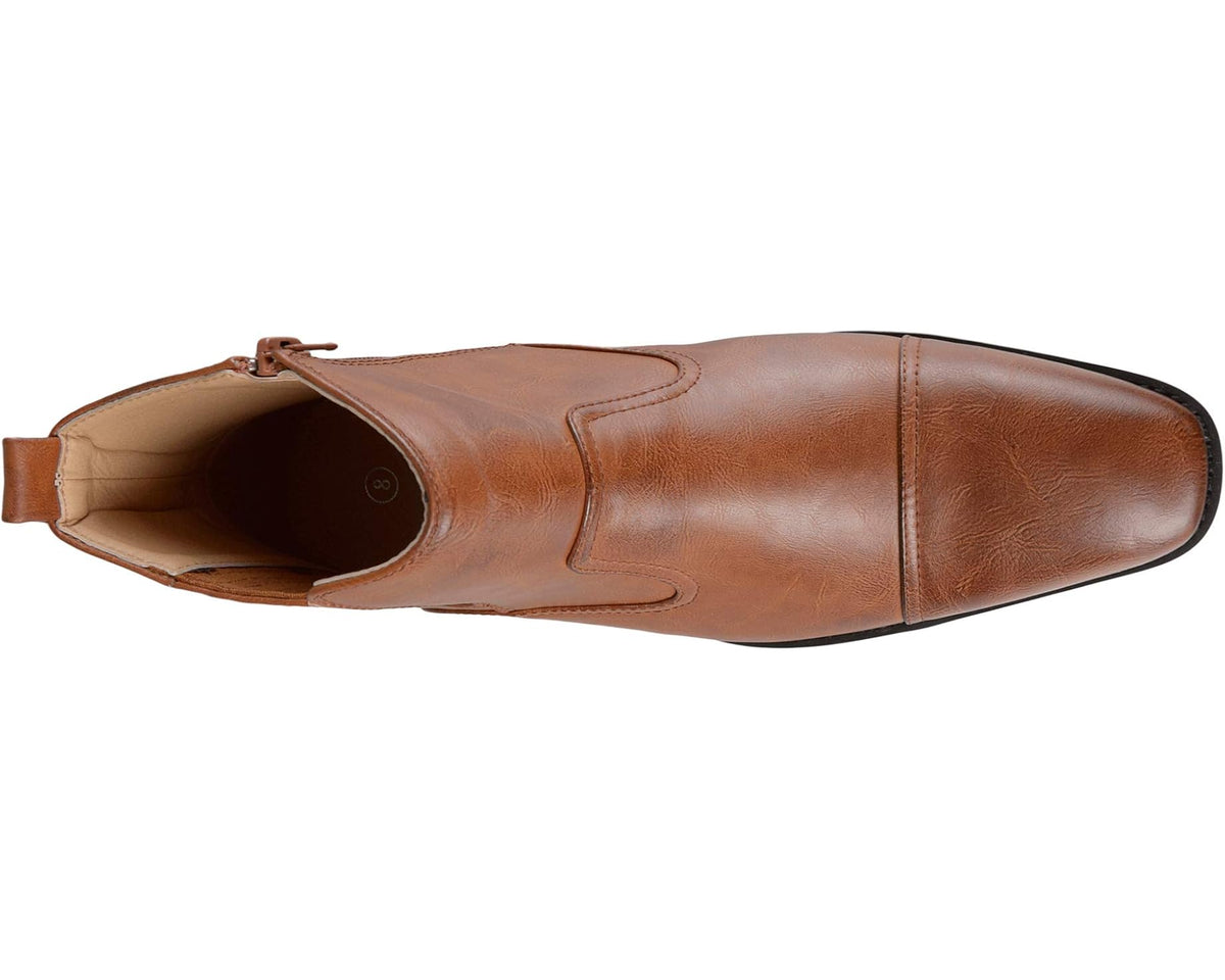 Men's Vance Co. Alex Chelsea Boot Tan Faux Leather