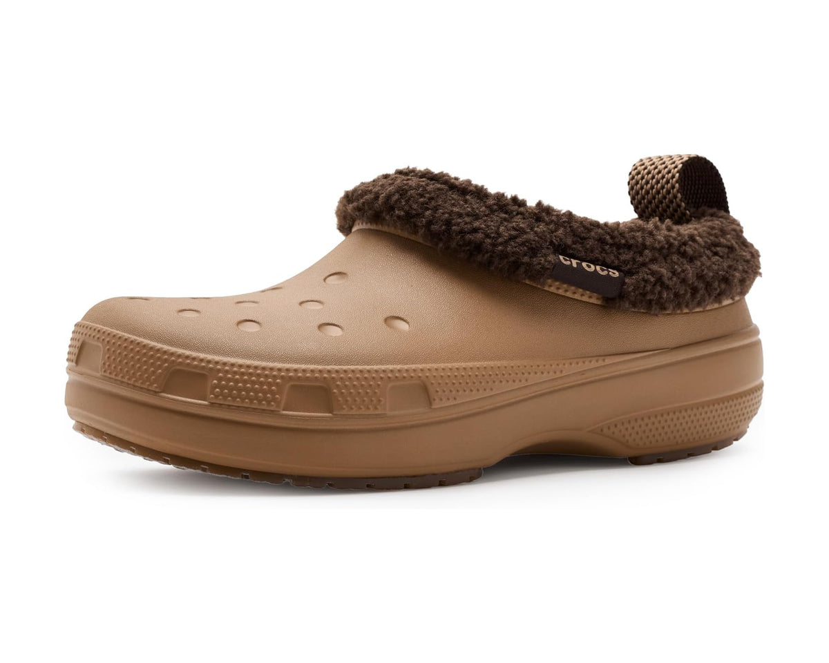 Unisex Crocs Classic Lined Shorty, Faux Fur Winter Boots Sepia