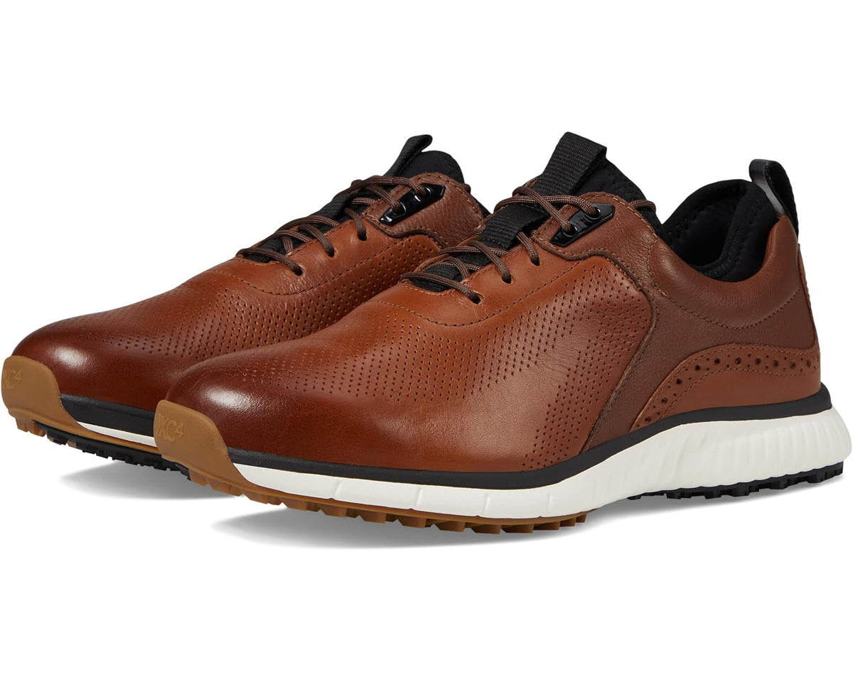 Men's Johnston & Murphy Waterproof XC4? Golf H1-Luxe Hybrid Sneaker Tan Waterproof Full Grain
