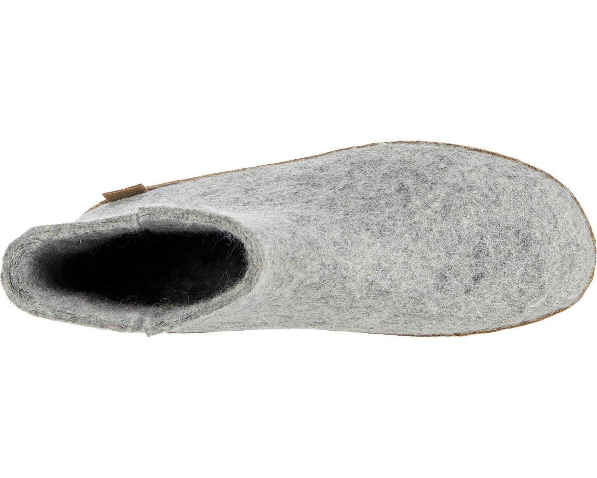 Unisex Glerups Wool Boot Leather Outsole Grey