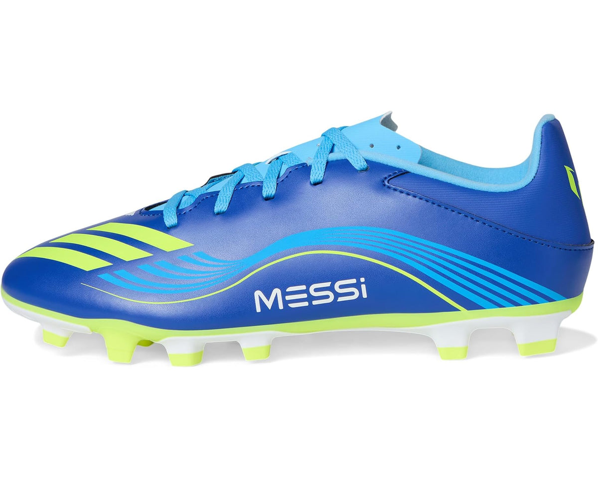 Unisex adidas F50 Messi Club Firm/Multi Ground SoccerCleats Team Royal Blue/Solar Yellow/Semi Blue Burst