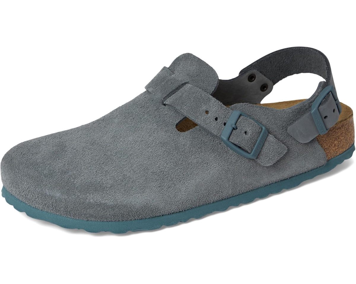 Unisex Birkenstock Tokio - Suede Basalt Gray (Black Outsole)