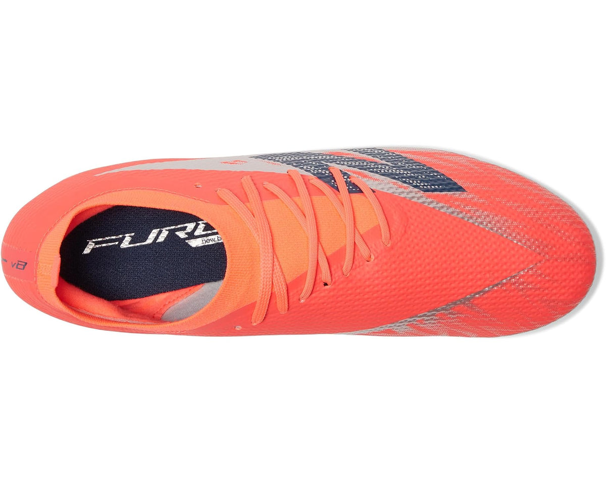 Unisex New Balance Furon Team FG V8 Soccer Cleats Energy Red/NB Navy/Light Cyclone