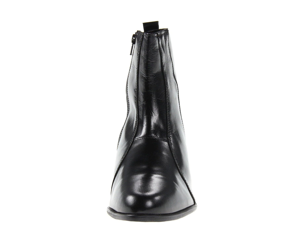 Men's Stacy Adams Santos Plain Toe Side Zip Boot Black Leather