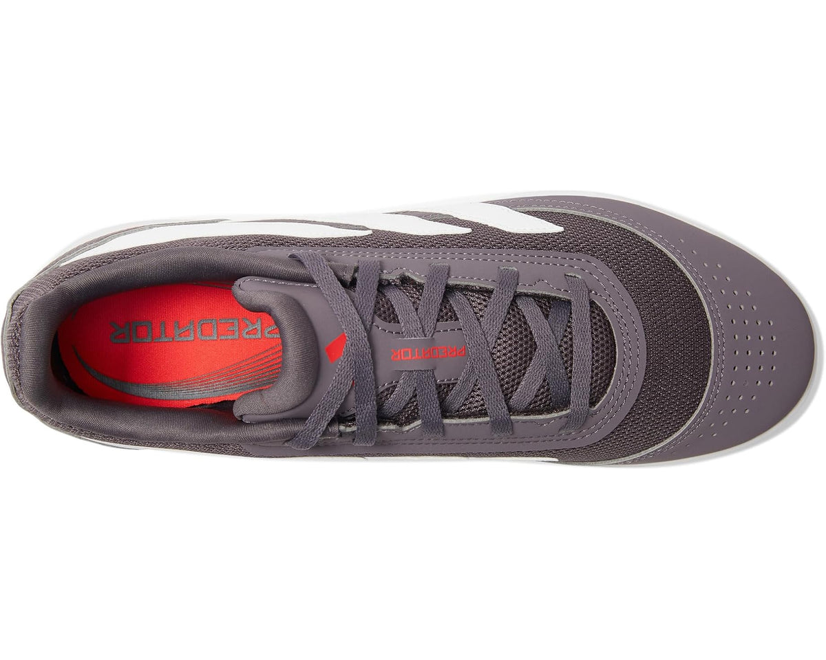 Unisex adidas Predator Club Indoor Sala Soccer Cleats Grey Strata/White/Lucid Red