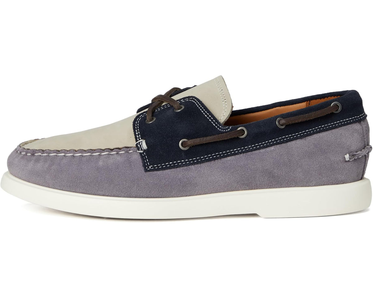 Men's Allen Edmonds Panama Boat Shoes Steel Blue Mix Leather