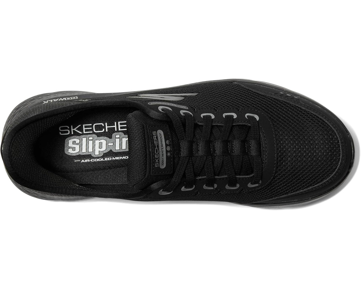 Men's SKECHERS Performance Hands Free Slip-Ins Go Walk Flex - 100% Waterproof Black/Black
