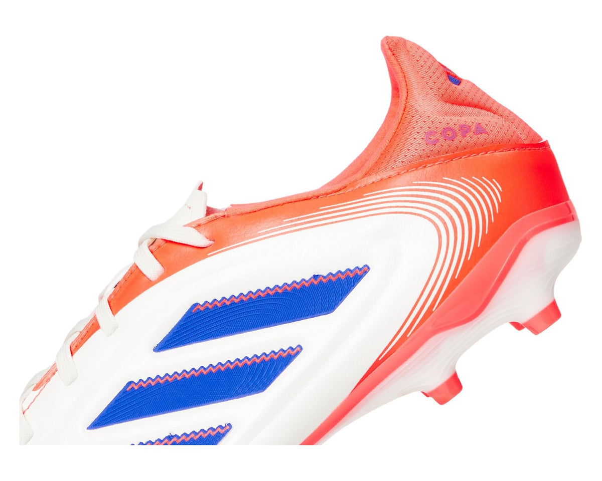 Unisex adidas Copa League Pure 3 Firm/Multi Ground Soccer Cleats Off White/Lucid Blue/Signal Coral