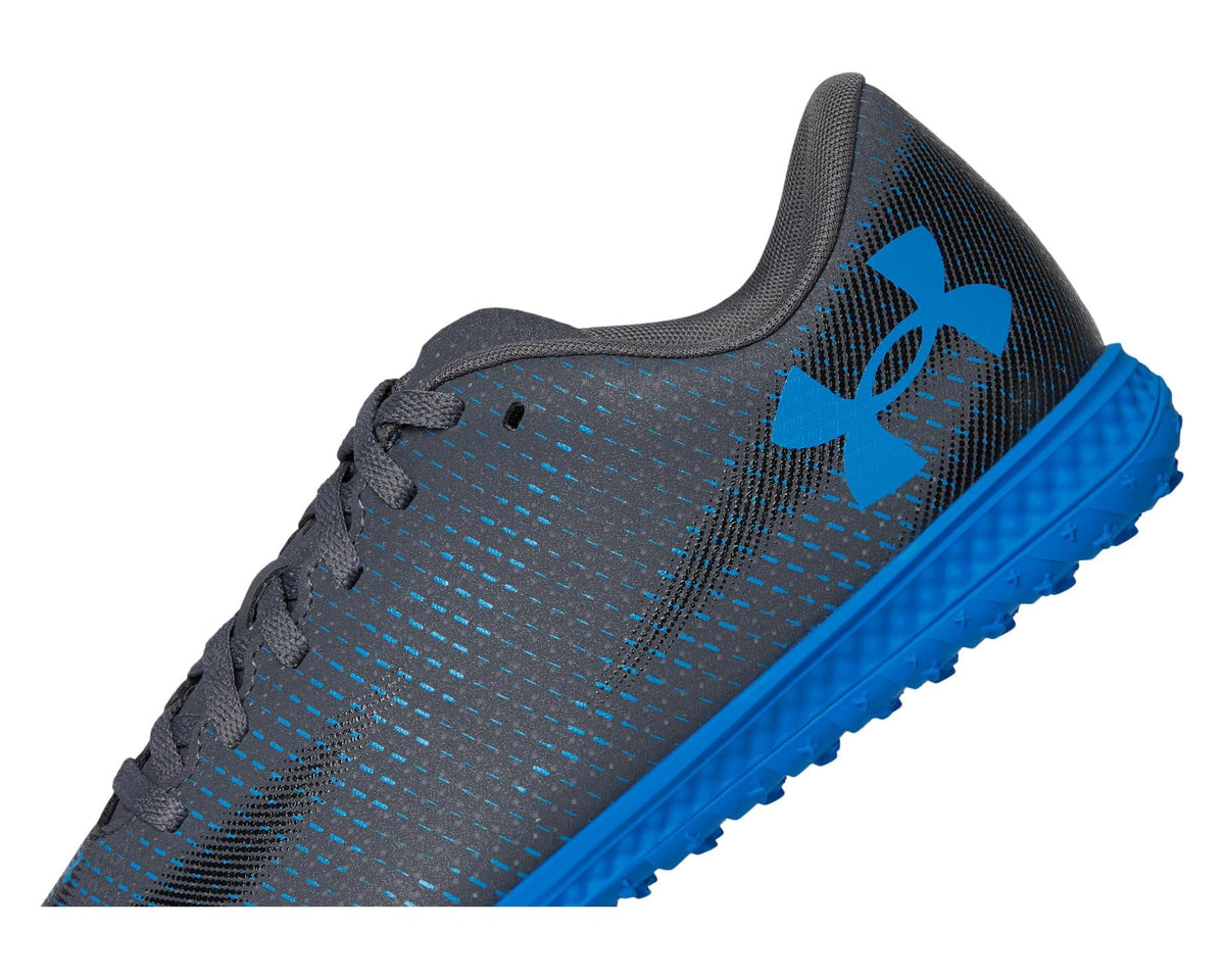 Unisex Under Armour Shadow Select 3 Turf Soccer Cleats Castlerock/Black/Blue Atlantis