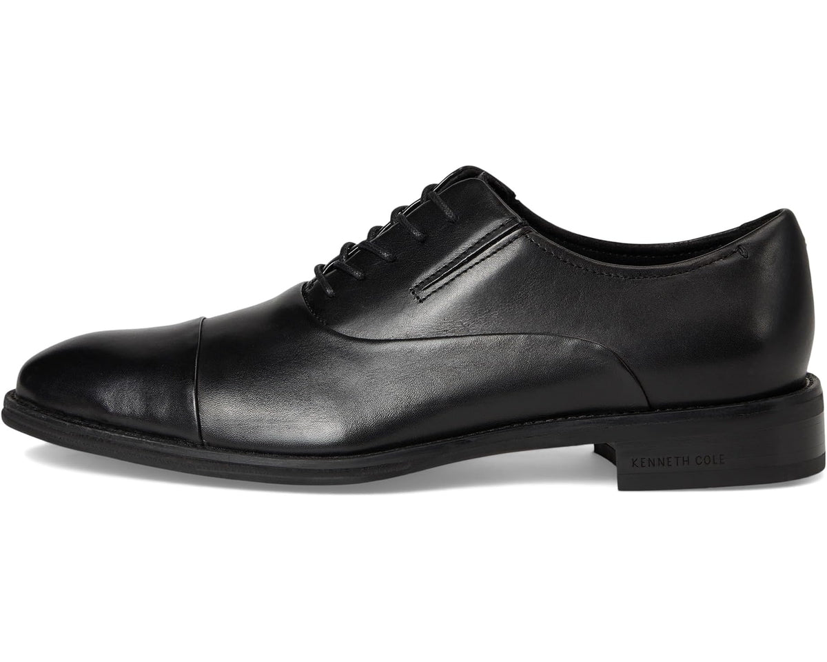 Men's Kenneth Cole Tully Cap Toe Oxford Black Leather