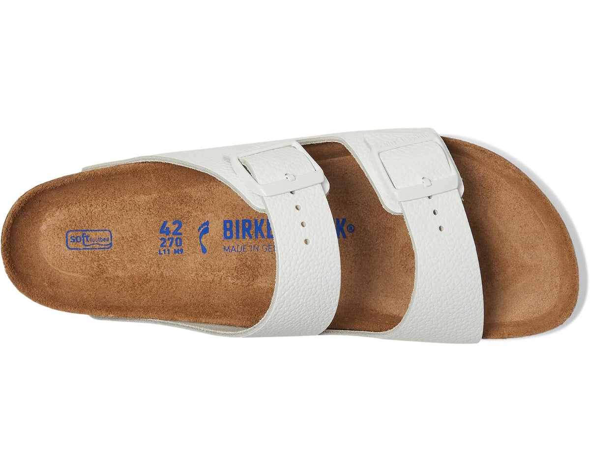 Unisex Birkenstock Arizona Soft Footbed - Leather (Unisex) White Leather