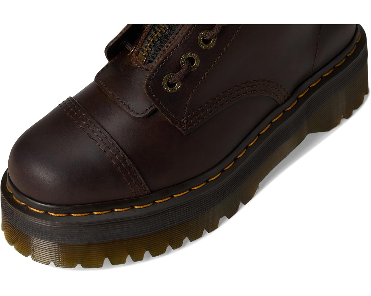 Unisex Dr. Martens Sinclair Leather Platform Boots Dark Brown