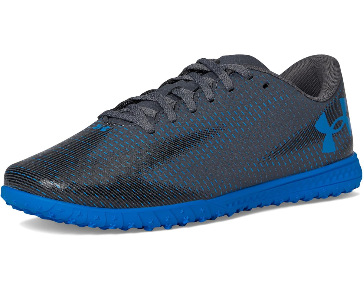 Unisex Under Armour Shadow Select 3 Turf Soccer Cleats Castlerock/Black/Blue Atlantis