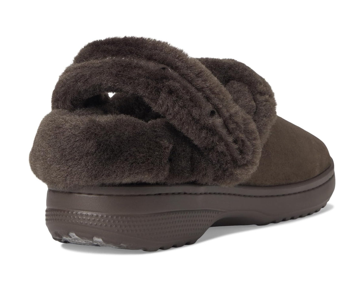 Unisex Crocs Classic Unfurgettable Clogs Espresso Vegan Suede