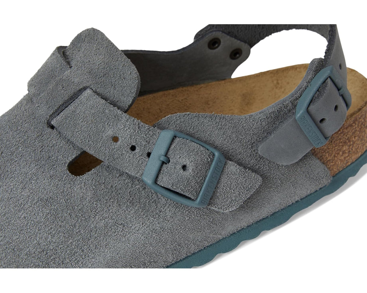 Unisex Birkenstock Tokio - Suede Basalt Gray (Black Outsole)
