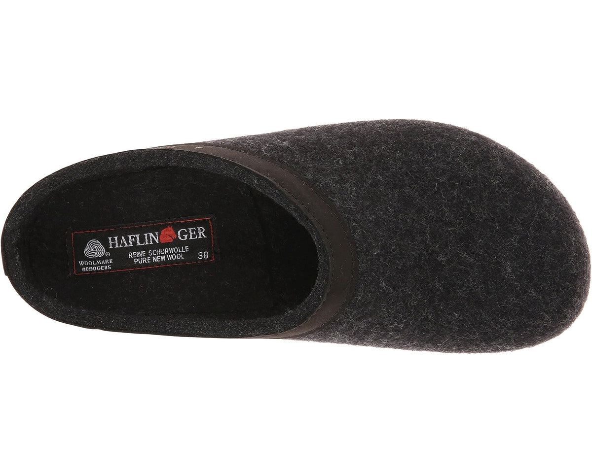 Unisex Haflinger GZL Leather Trim Grizzly Charcoal
