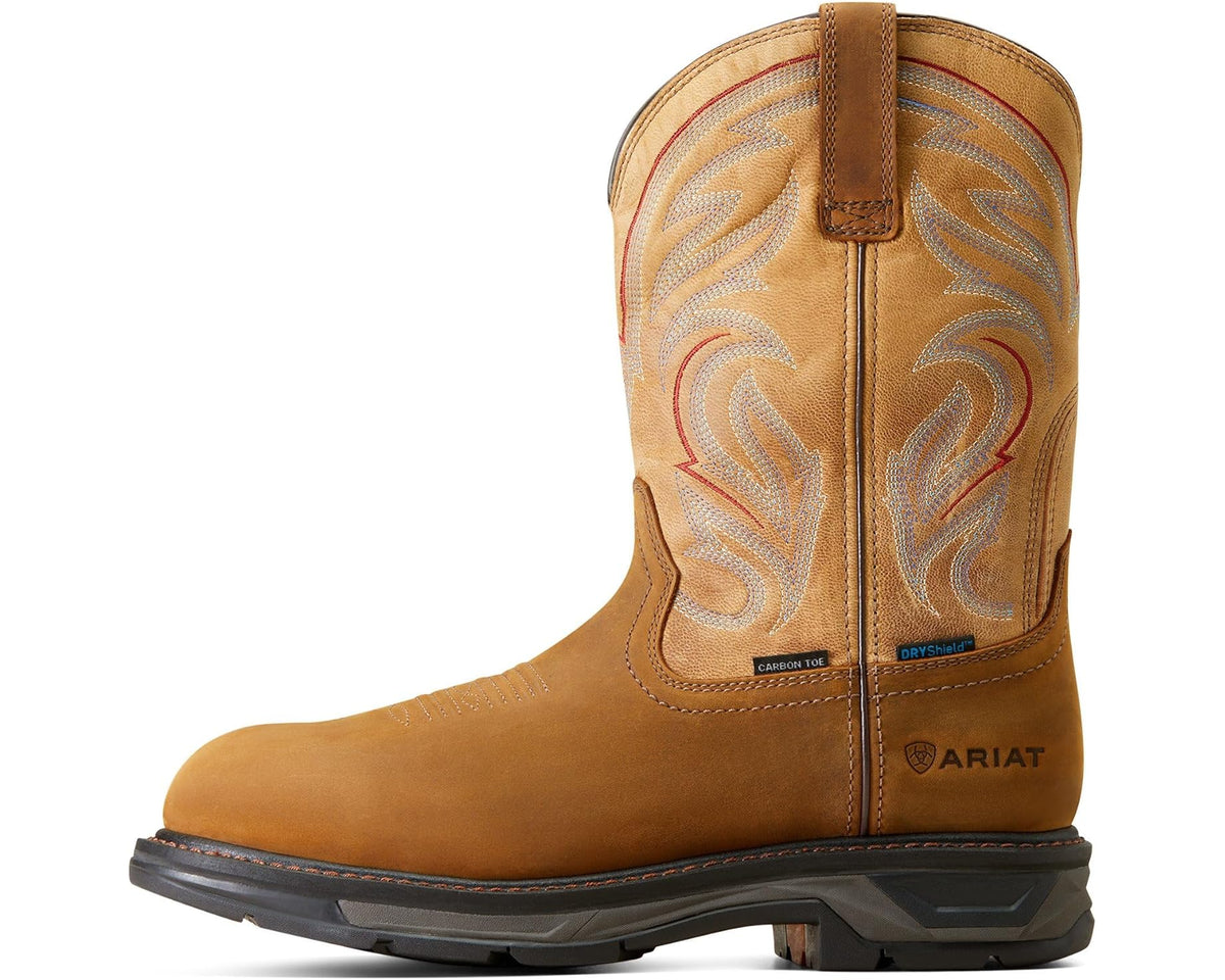 Men's Ariat WorkHog XT Waterproof Carbon Toe Work Boots Distressed Brown