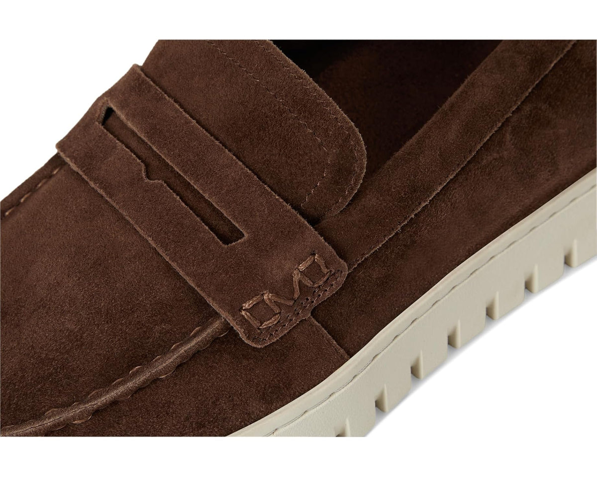 Men's VIONIC M Uptown Loafer/Moc Shoes Coffee Brown Suede