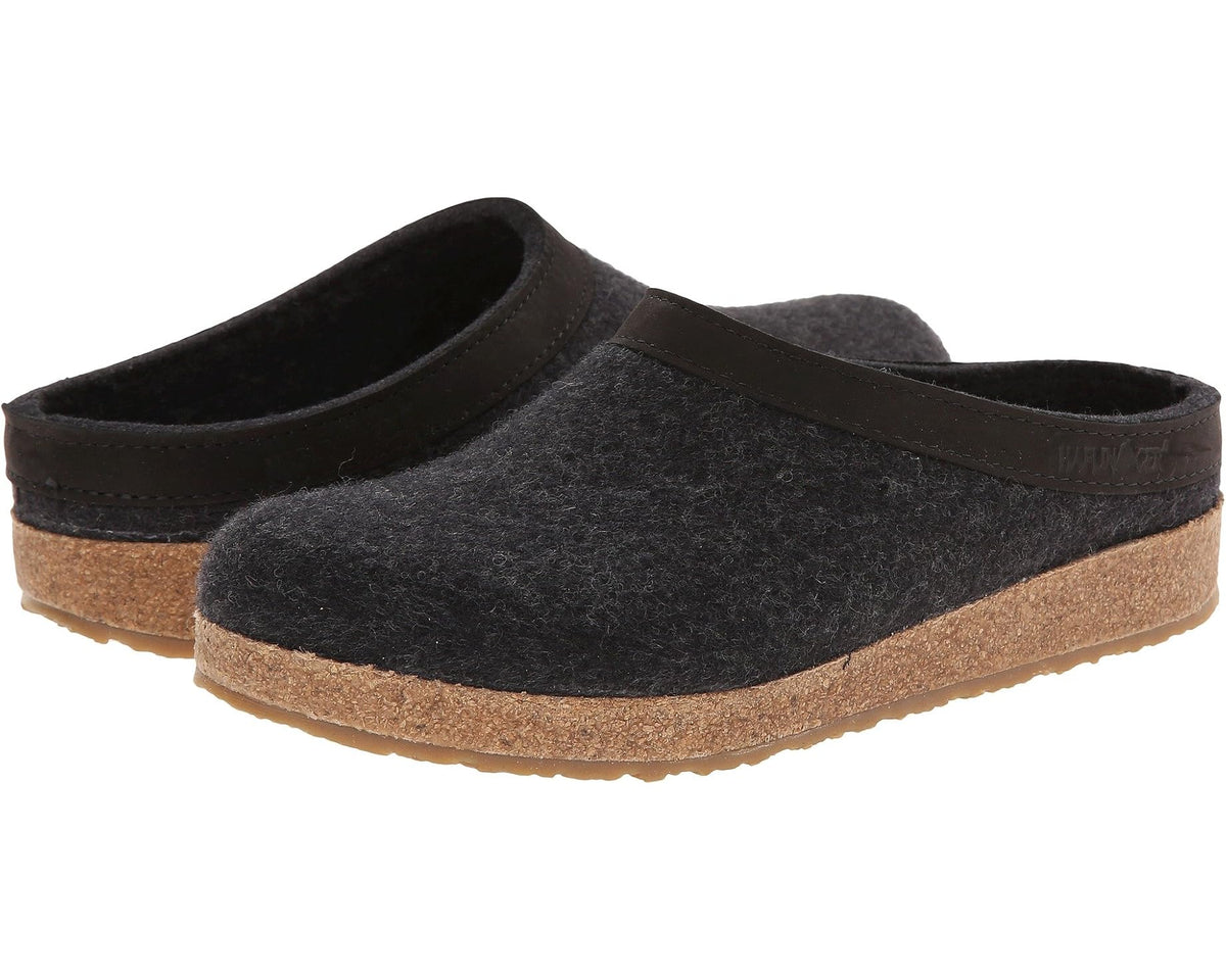 Unisex Haflinger GZL Leather Trim Grizzly Charcoal