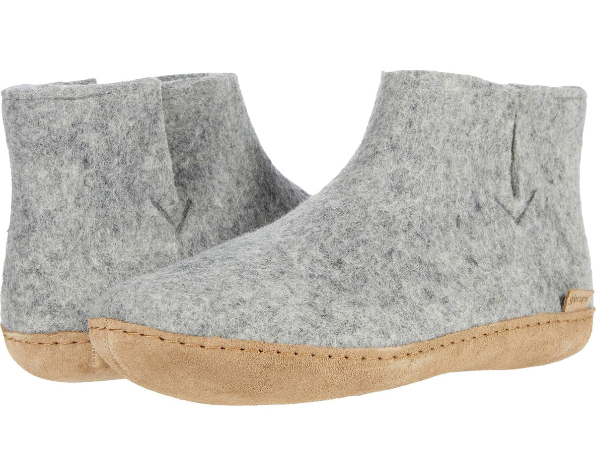 Unisex Glerups Wool Boot Leather Outsole Grey