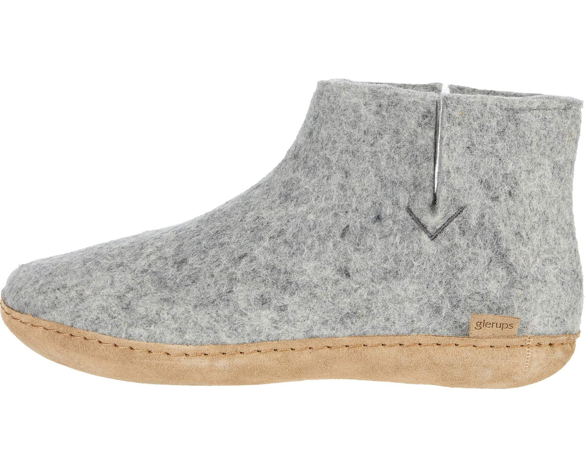 Unisex Glerups Wool Boot Leather Outsole Grey
