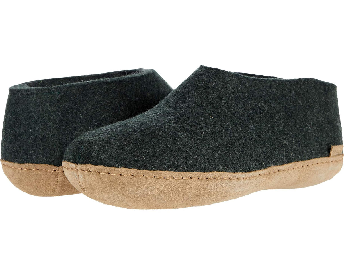 Unisex Glerups Wool Shoe Leather Outsole Forest