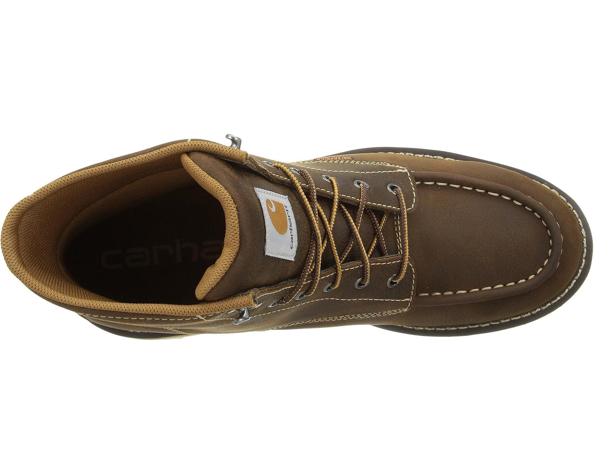 Men's Carhartt 6-Inch Non-Safety Toe Wedge Boot Brown Oil Tanned Leather