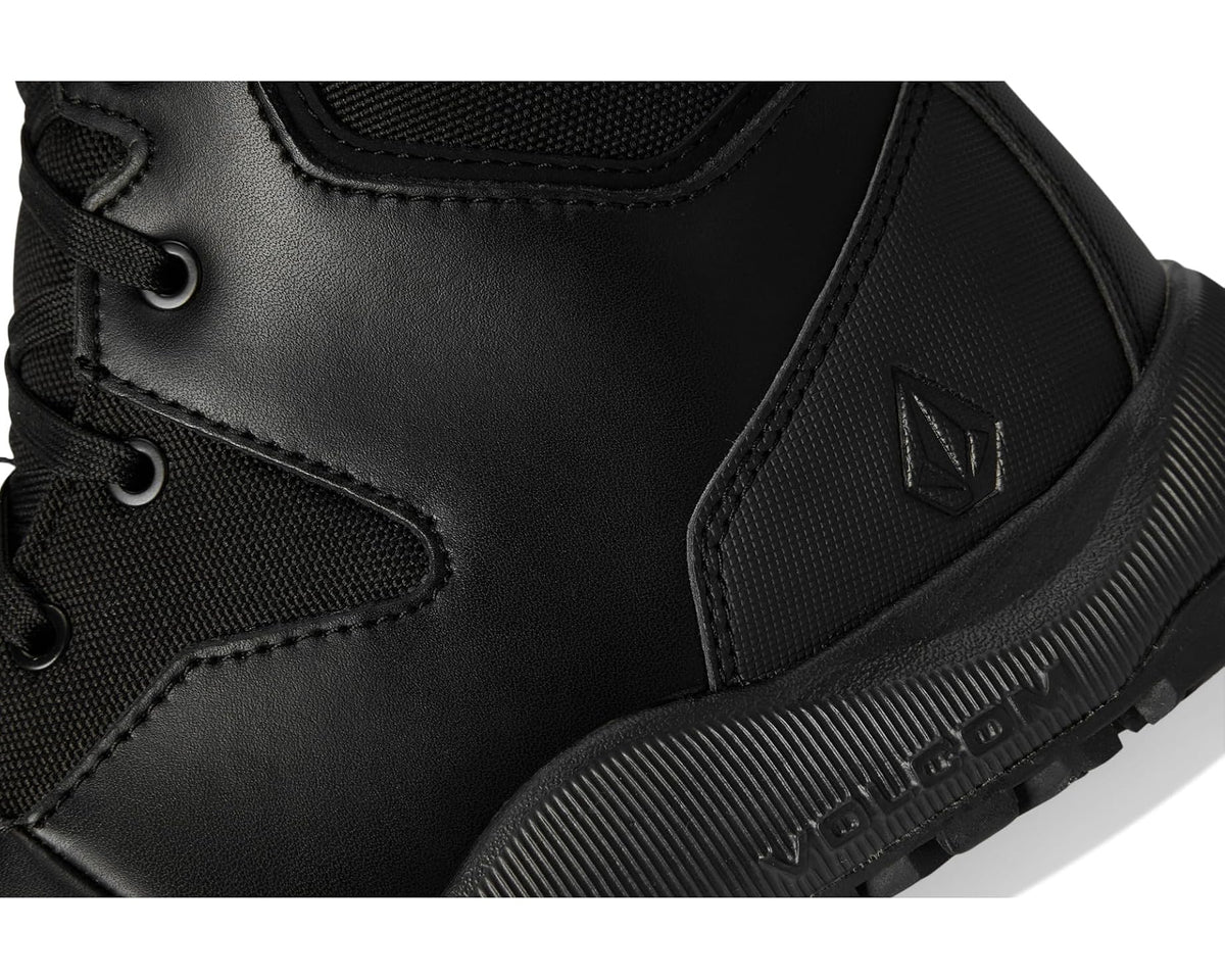 Men's Volcom Street Shield 6 Tactical Waterproof Boots with Side Zipper Black