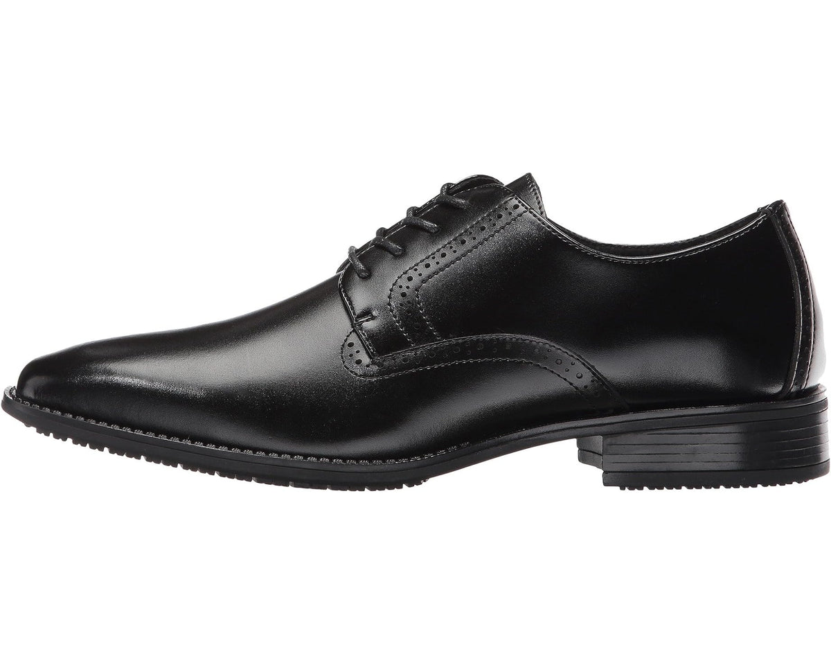 Men's Stacy Adams Ardell Slip Resistant Plain Toe Oxford Black
