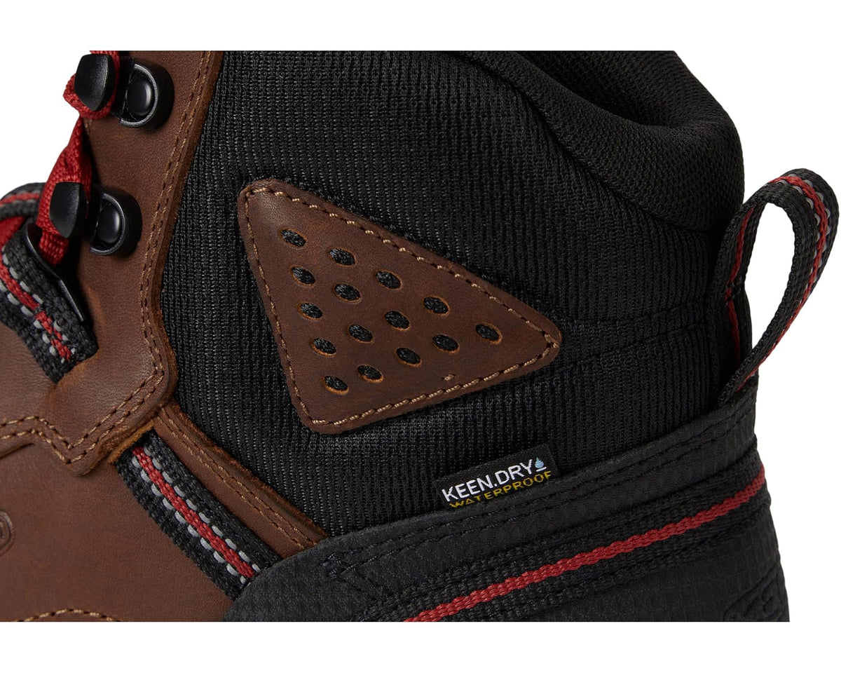 Men's KEEN Utility Red Hook Mid Waterproof (Comp Toe) Tobacco/Black