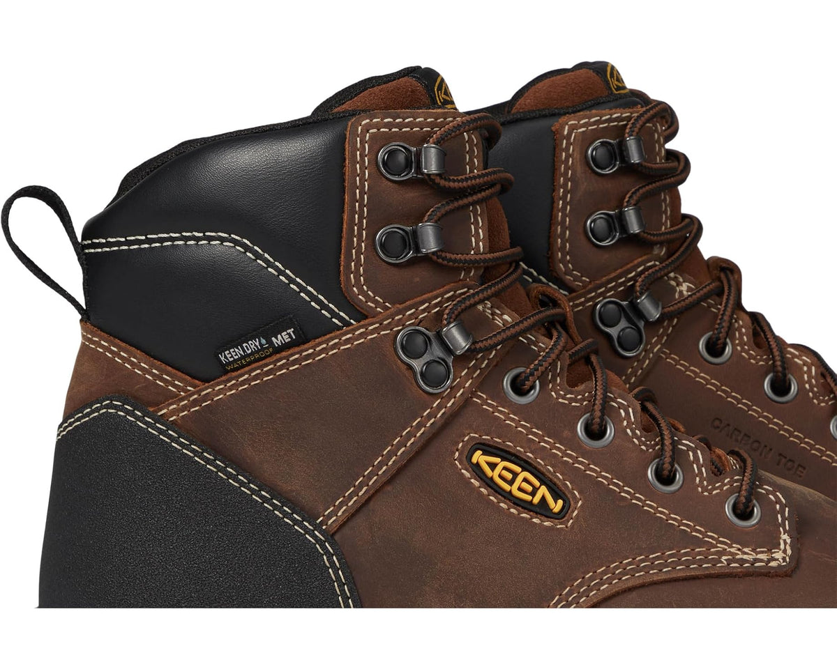 Men's KEEN Utility Evanston 6·Composite Toe Waterproof Internal Met Guard Bison/Black