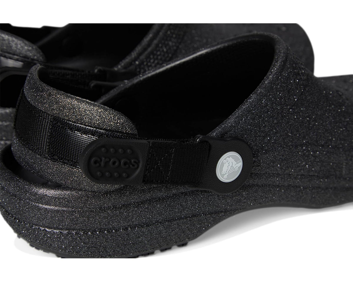 Unisex Crocs Work Classic Work Clogs Black Glitter