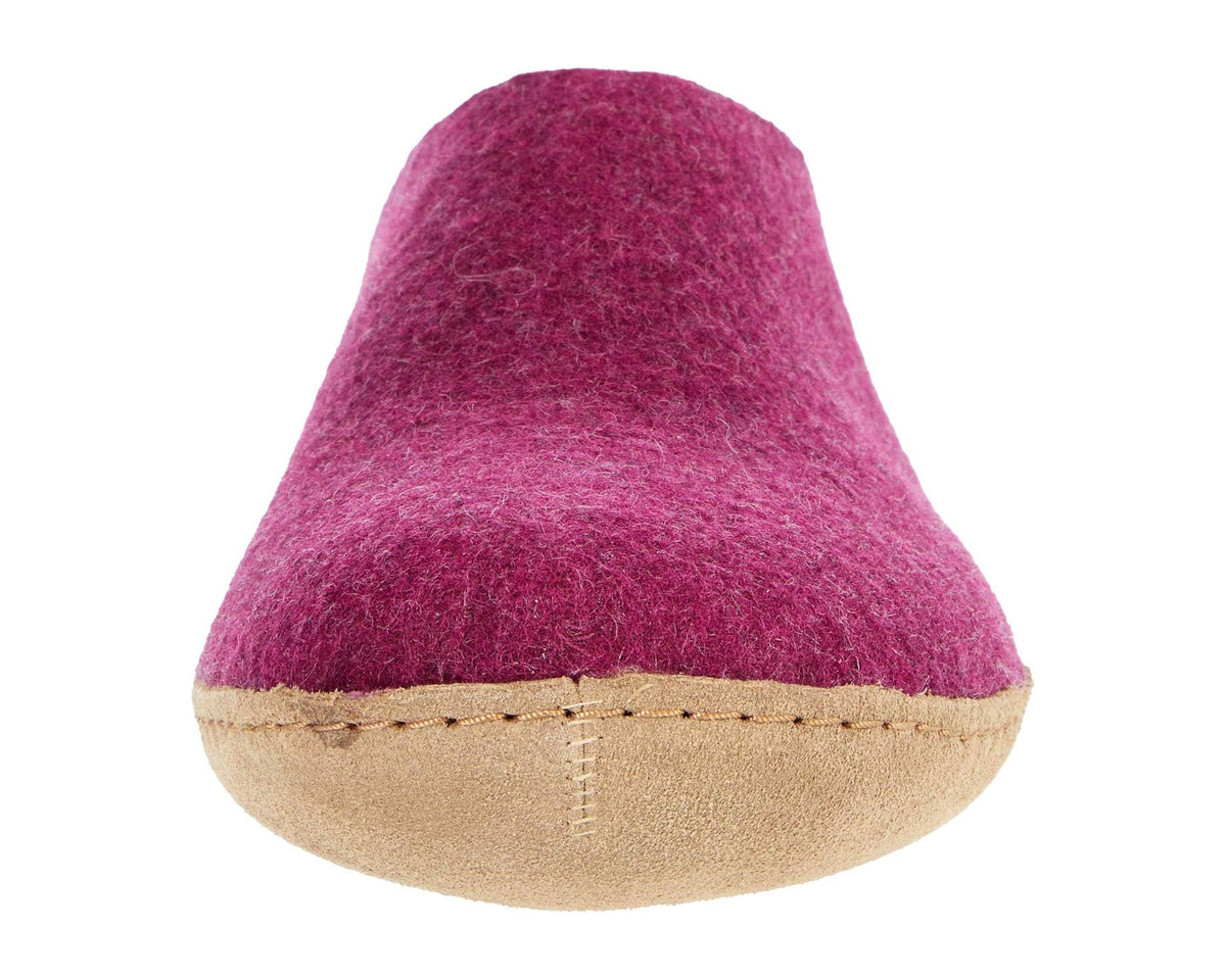 Unisex Glerups Wool Slip-On Leather Outsole Cranberry